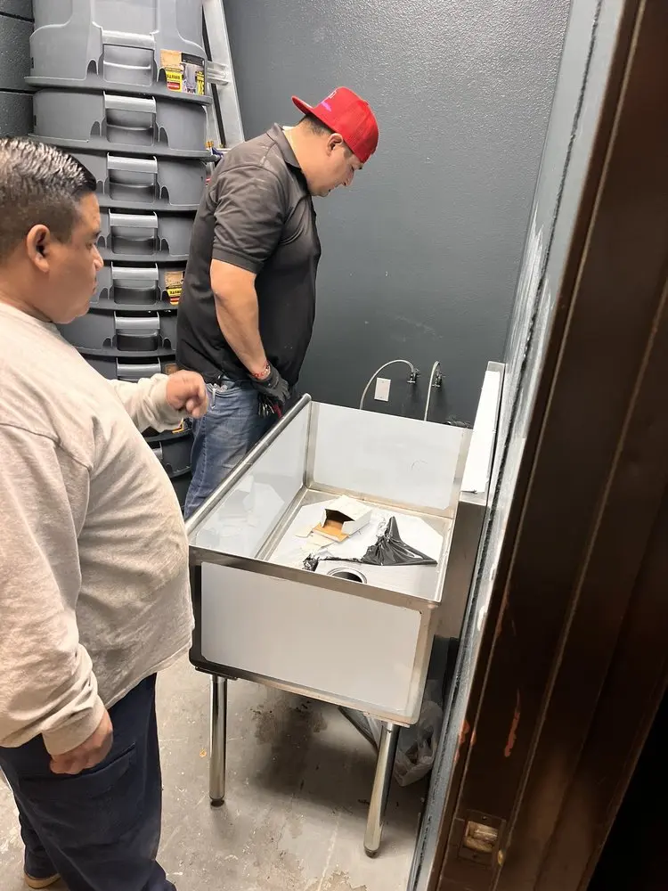 Commercial plumbing and sink installation in Weslaco